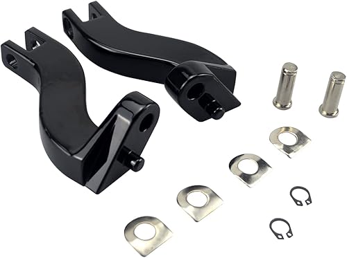 WOWTK Kit de montaje de estribera del pasajero trasero de 0.394 in para Harley Touring Road King Road Glide Street Glide Electra Glide modelos