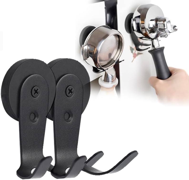 Coffee Portafilter Tamper Holder,Strong Magnetic Rack for Coffee Tamper,Espresso Accessories Organizer Tools,Compatible with Breville/Rancilio etc Coffee Machine(Black