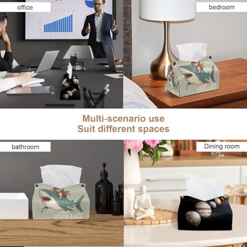 Housse boîte à mouchoirs requin et chat pour décorer chambre et bureau - 7
