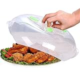 Microwave Cover for Food, Clear Microwave Plate Cover Dish Cover for Microwave Oven Cooking Splatter Guard Lid Anti-Splatter with Steam Vents,BPA-Free,Large 11.5 Inches