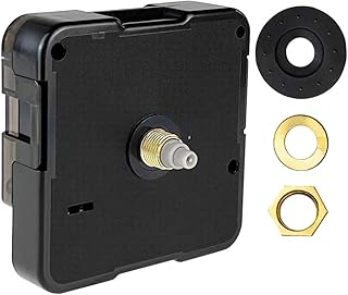 Clock Mechanism Replacement Battery Operated Movement Quartz Silent DIY Wall Clock Repair Parts Replacement Shaft Lengths 13.5mm (17/32 inch) - 1 Pc