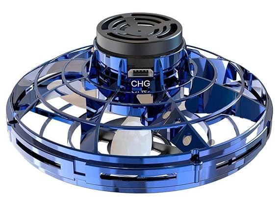 SELLCORP UFO Fingertip Upgrade Flight Gyro Flying Spinner Decompression Toy for Kids Adults Hand Operated UFO Nova Fly Spinner Drone Led Light Outdoor Fun Game USB(Multicolor)