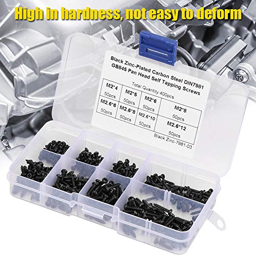 Tornillos autorroscantes de acero inoxidable Gazaar, 400 pcs miniatura 6