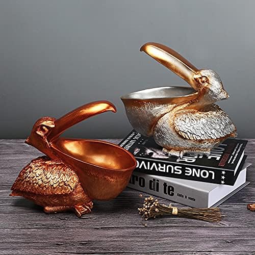 Toucan Key Storage Figurine Pelican Statue Storage Basket Key Bowl Resin Animals Birds Shape Home Interior Decorations Office Decorations