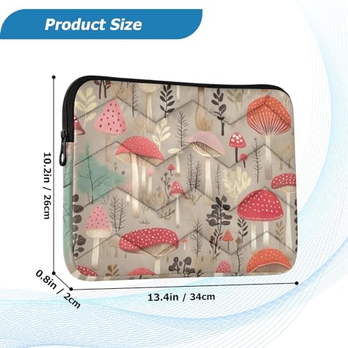 Funda para portátil 13-14 pulgadas impermeable con diseño de hongos miniatura 3