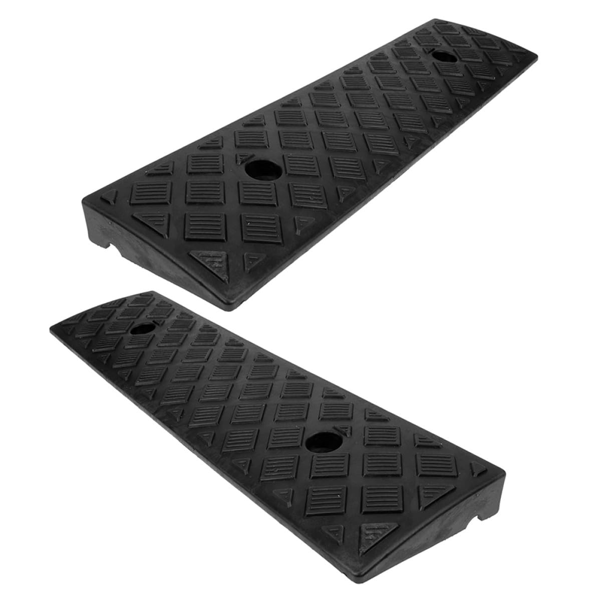Muiltvoe Kerb Ramps for Driveways for Cars 2pcs Plastic Driveway Ramp with Curb Steps Providing Traction and Pressure Resistance for Outdoor Wheelchair and Car Entrances