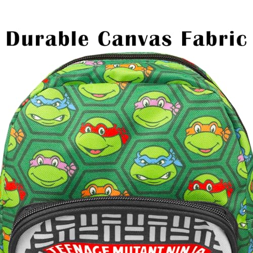 Teenage Mutant Ninja Turtles Mini Backpack for Teens - 10” Canvas TMNT Backpack with Front Pocket and Bookmark | TMNT Backpack Purse Bundle4