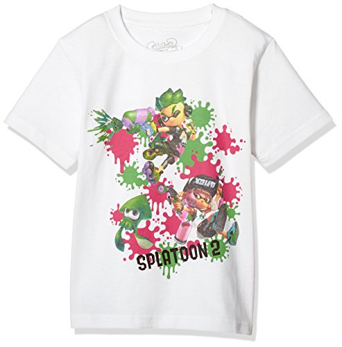 売り値価格 スプラトゥーン Tシャツ 半袖 Kids キッズ 2 スプラトゥーン2 ナワバリバトル ホワイト 1 Splatoon サープラ
