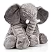 smartpillow Peluche de elefante gris, tamaño XXL, 60 cm, cálido y esponjoso, adorable peluche para acurrucarse y tener cariño