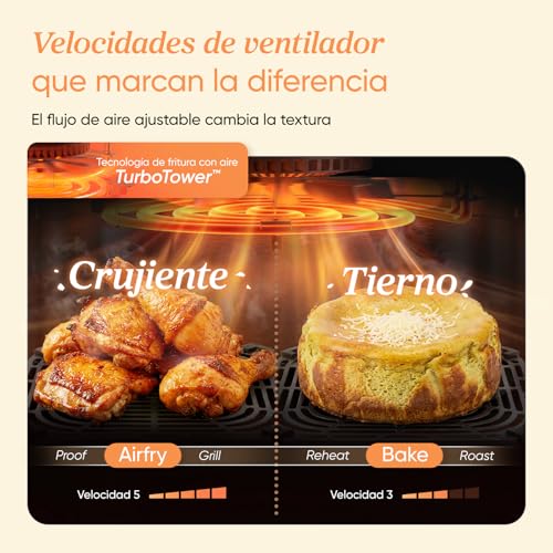 Miniatura 5 de Cosori Freidora de Aire 10,8 L Turbo Tower, Doble Cesta Vertical