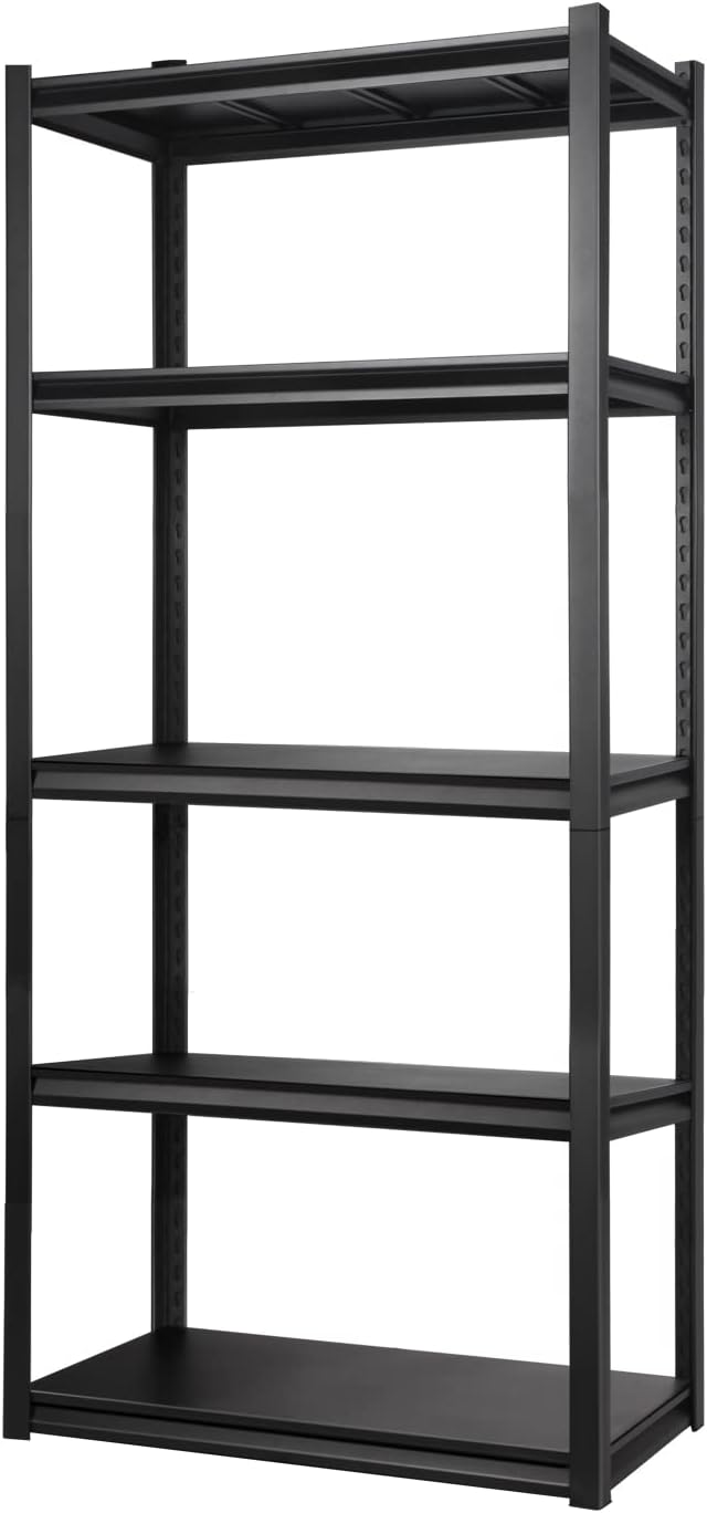 PACHIRA E-Commerce 72" Metal Shelving Units and Storage, 5 Tier Adjustable Storage Shelves Utility Shelf Industrial Shelving for Garage, Pantry, Kitchen, Living Room, 31.5" W x 16.5" D x 72" H