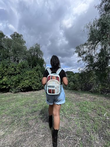 Small 13" hemp and cotton backpack, hippie backpack4