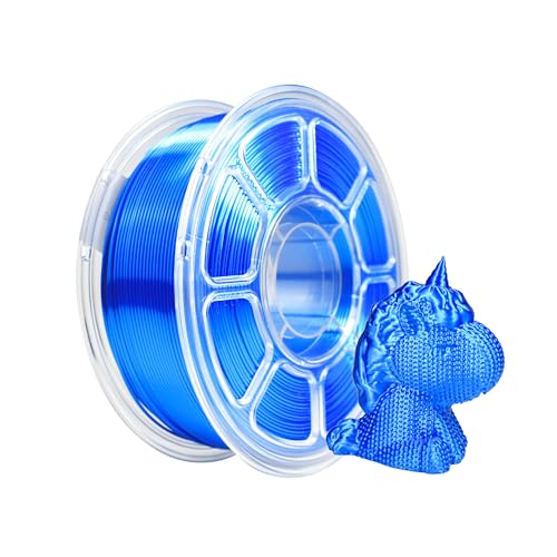 iBOSS PLA+ 3D Printer Filament, PLA PLUS Filament 1.75mm Silk Filament Glossy 3D Printing Co-Extrusion 1kg (2.2lbs), Sil