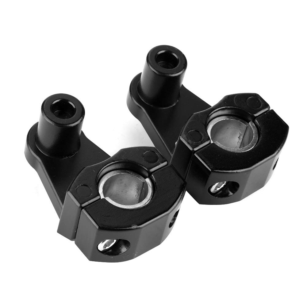 Universele stuurhouder, stuurhouder, aluminium, 22 mm, universele motorfiets, riser, stuurklem, terugmove mount adapter (zwart