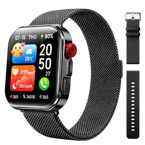 Image of Smart Watch for Men Women, Fitness Tracker Smartwatch 1.83 inch HD IP68 Black