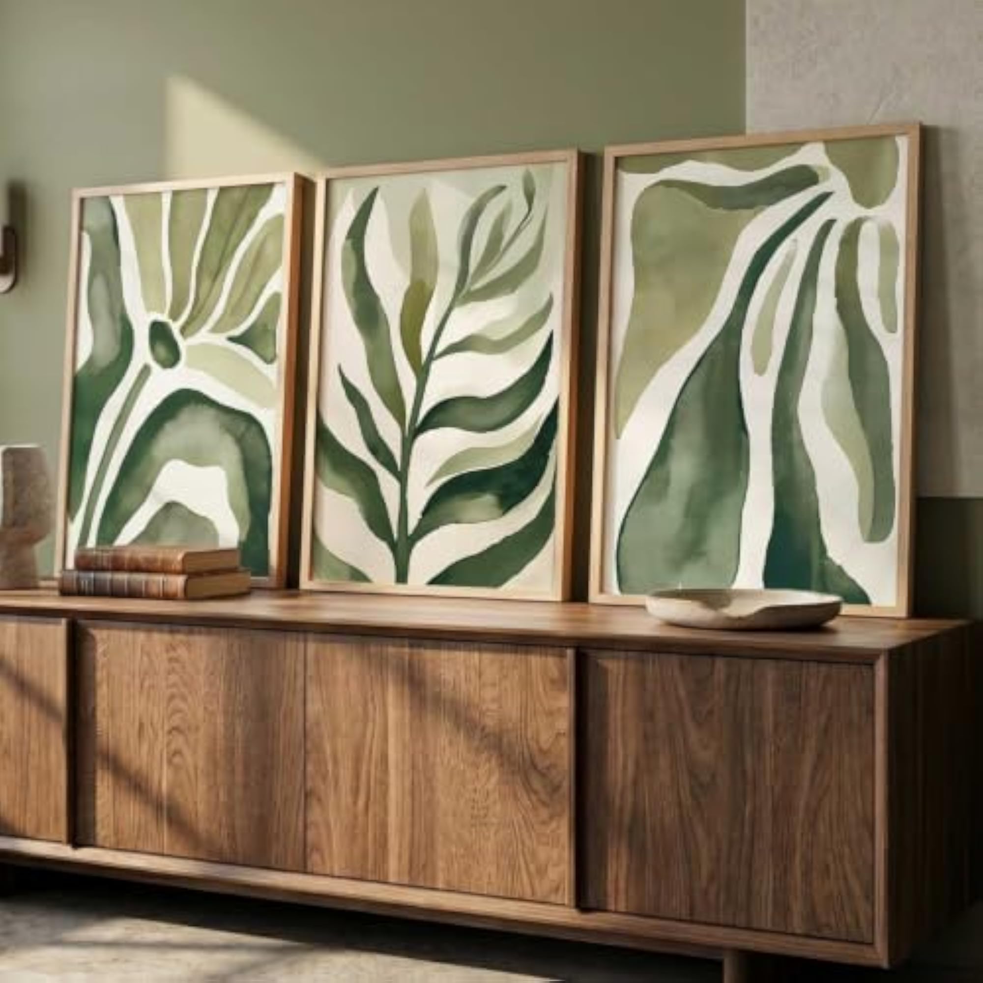 Floral Aesthetic Painting with Frame for Home Decor