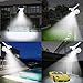 Solar Lights Outdoor Motion Sensor - 800Lumens Spotlight Solar Security Lights IP66 Waterproof, Wireless Solar Flood Light for Porch Garden Patio Driveway Pathway, Aluminum, 2-Pack (White)