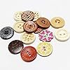 Libiline 150pcs of 15 Styles in Box New Wood Button Craft Clothe Sewing Decor … (Mix, 20mm(3/4")) #2
