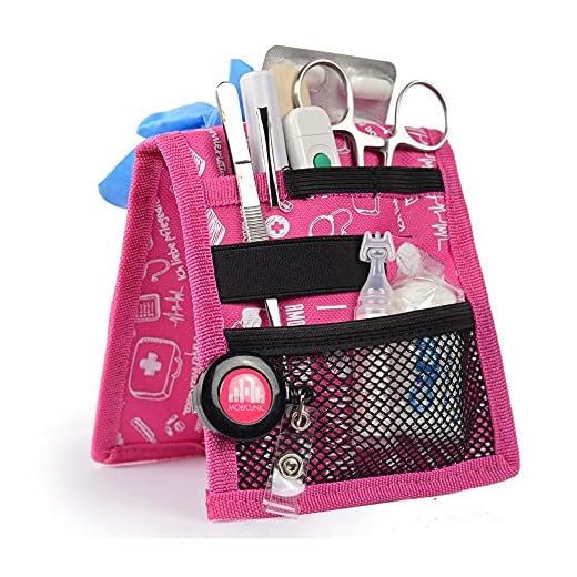 Salvabolsillos , Keen's , Mobiclinic , Para bata o pijama , Diseño exclusivo con estampados en color rosa , Amo la enfermería