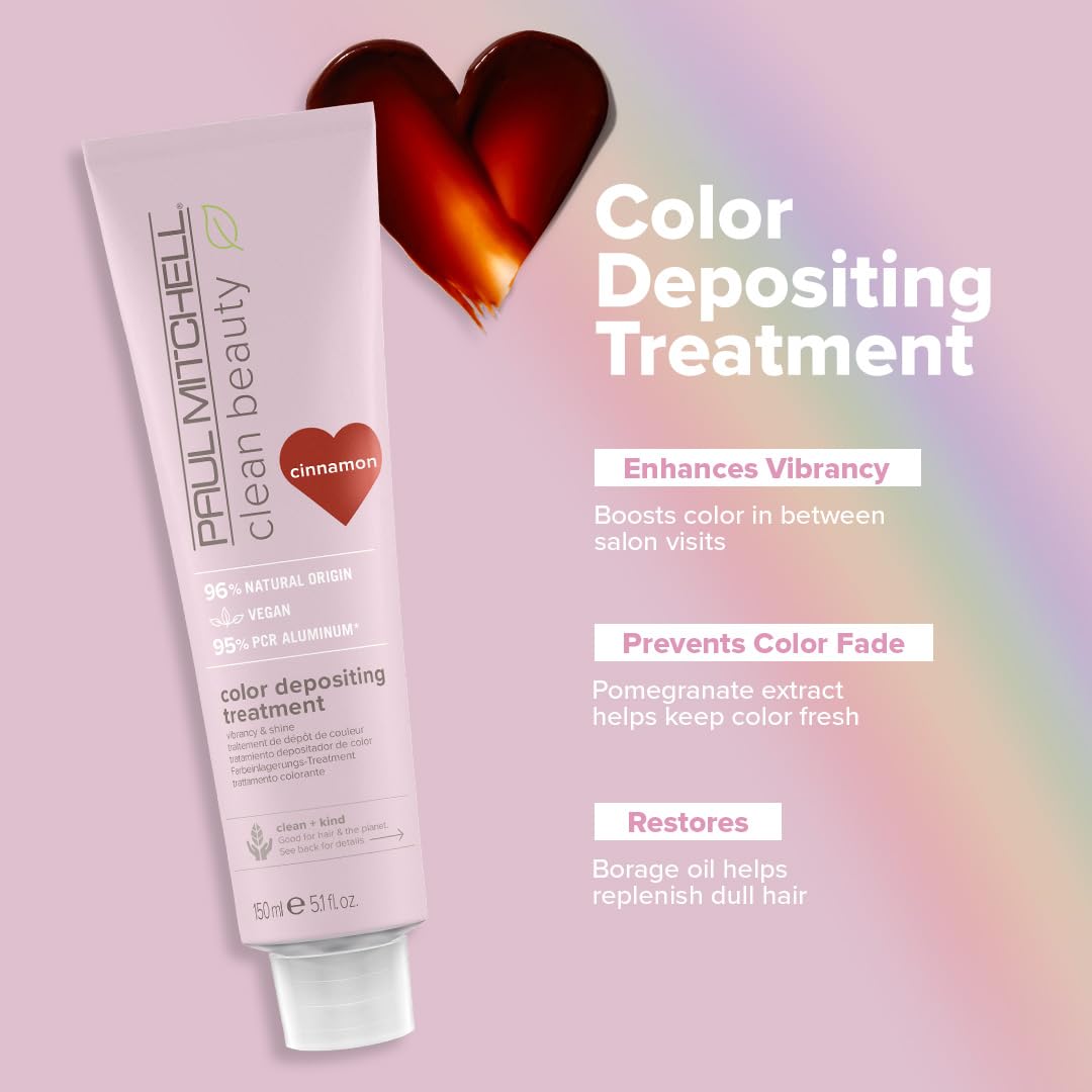 Paul Mitchell Clean Beauty Color Depositing Treatment 150ml - Cinnamon, 150 ml (Pack of 1) - Image 2