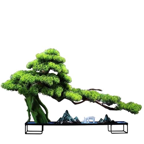 TEESONG Bonsai Tree Pot for Fake Tree Simulation Tree Ornaments Porch Desktop Decorations Office Root Carving Living Room Chinese Rockery Landscaping Bonsai Greenery Decor(A)