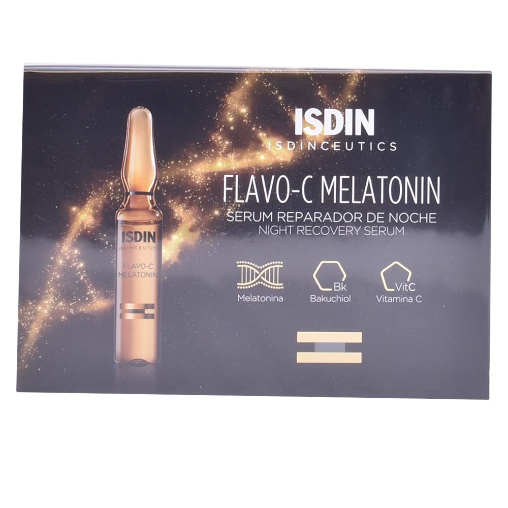ISDIN Isdinceutics Flavo-C Melatonin Night Repair Serum (10 ampoules) | stimulates the antioxidant defences of the skin