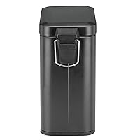 Vista 6 de mDesign - Cubo de basura de 1,3 galones de perfil delgado con escalón de metal, papelera, contenedor de basura, baño, tocador, dormitorio, cocina