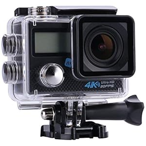 NK Tunnel – wasserdichte Action Cam 4K Ultra HD Sport-Kamera, 16MP, WiFi – HDMI, wasserdichter Fall, 170º Weitwinkel, Ultra erweitert Sensor Toshiba, 900mAh (Dual Screen) (15 Multiple-Zubehör)