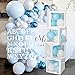 Boîte de décorations de fête d'anniversaire avec 52 lettres,boîtes de décoration de douche de bébé pour filles garçons,4 boîtes de ballons transparentes,y compris la lettre A-Z pour la douche de bébé