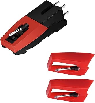 Boytone Stylus - Cartridge with 3 Replacement Ceramic Needle for Most Turntable Record Players.