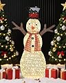 44'' Christmas Outdoor Lighted Snowman Yard Xmas Decorations Indoor or Outdoor Holiday Decoration Figure Light up Snowman for Party Festival Decor Indoor/Outdoor Garden Lawn and Front Yard