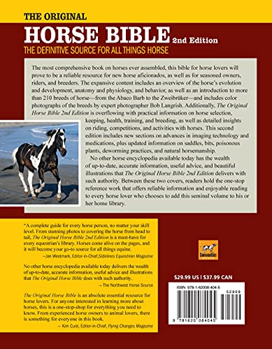The Original Horse Bible, 2Nd Edition: The Definitive Source For All Things Horse (Companionhouse Books) 210 Breed Profiles, Training Tips, Riding Insights, Competitive Activities, Grooming And Health #TOP1