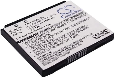 Battery for LG KE850, 3.7V, 750mAh, Li-ion
