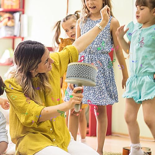 Instrument de percussion à main en bois avec perles pour éveil musical