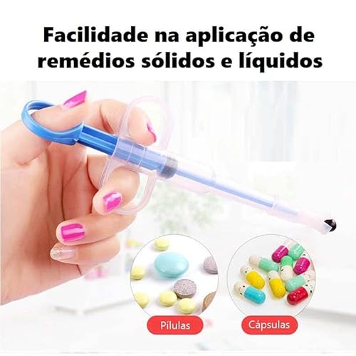 Aplicador De Comprimidos Cães Gatos Pet Seringa Alimentador