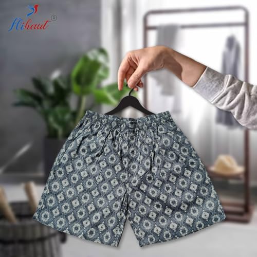 Image of Men's Cotton Shorts Waistband, Zip Fly, 1 Zip Pocket, Back Pockets (Pack of 2)