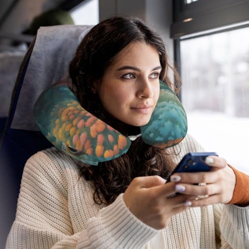 Almohada de viaje espuma viscoelástica U cómoda miniatura 5