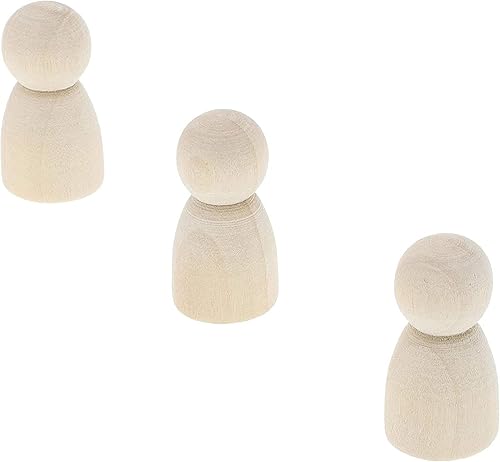 Miniatura 5 de Bright Creations Muñecas de madera con clavijas, figuras de madera (1.1 pulgadas, 50 unidades)