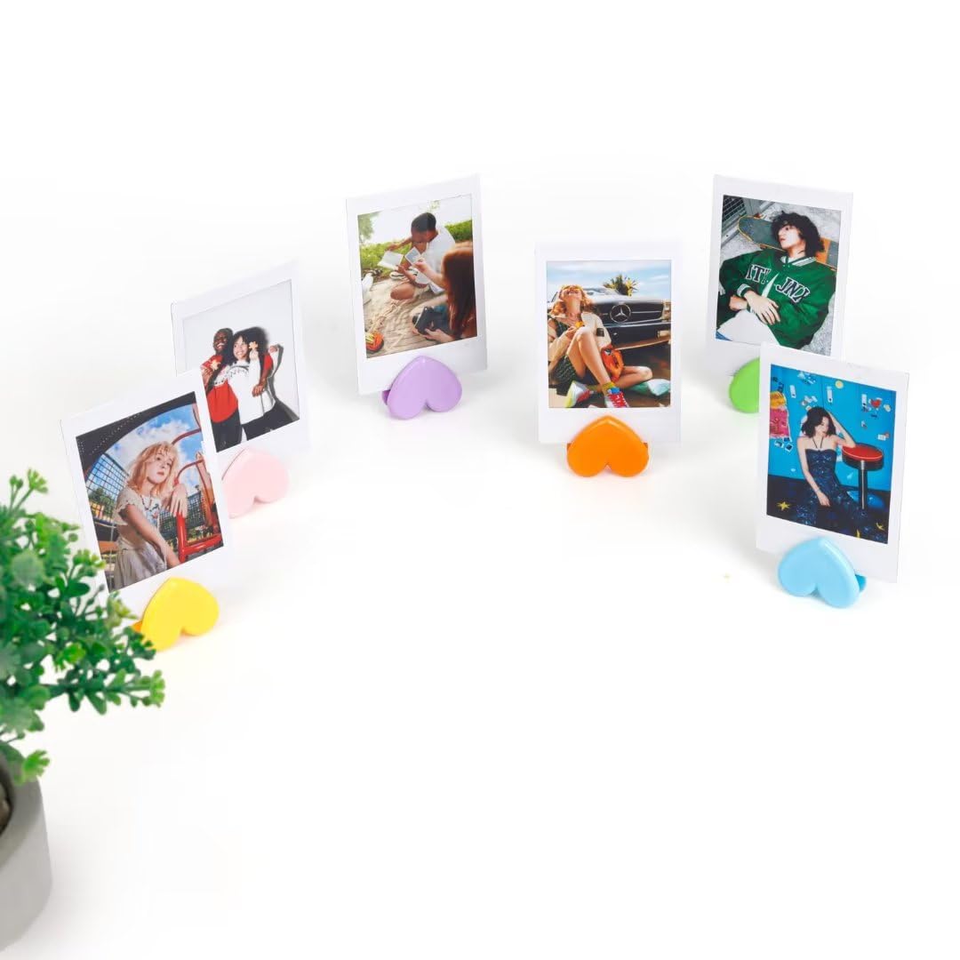 Magnetyczna ramka na zdjęcia Ramka na zdjęcia Mini album Kolorowa naklejka na lodówkę kompatybilna z Polaroid Fujifilm Instax Square SQ40 SQ1 SQ6 SQ20 SQ10 Instant Camera, 7 szt. ramek i 6 szt