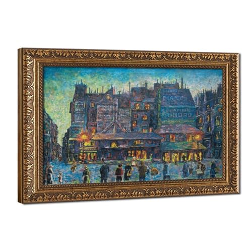 Impression sur toile Paris Maximilien Luce, cadre de décoration murale 50x76cm