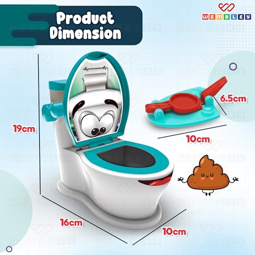 Image of Wembley Shooting Indoor Game | Fun Family Shooting Activity | Shoot the Poop Toilet Toy with 2 Launchers | Kids Family Board Game | 12 Soft Poop Pieces | Family Game Set for Kids of 4-10 and Adults