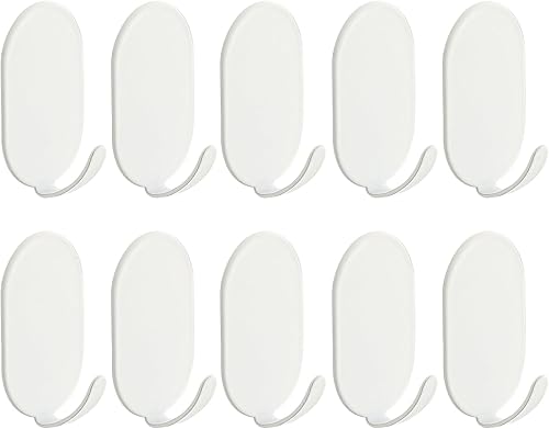 10 ganchos adhesivos adhesivos para colgar, de acero inoxidable, ganchos de mando para colgar en la pared, colgar sobre la puerta, ganchos de metal,