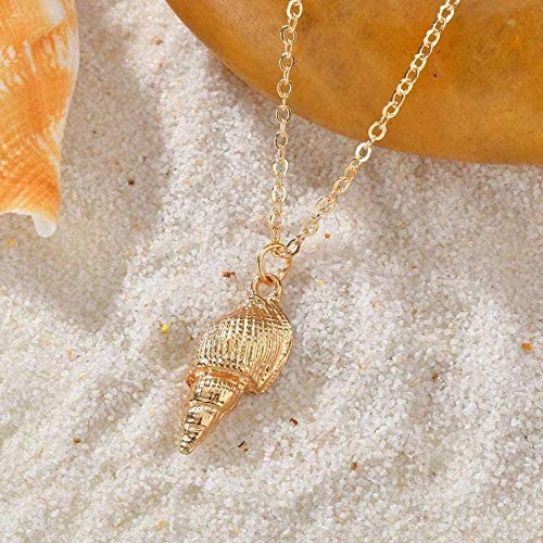 Preisvergleich Produktbild FACAIBA Halskette Muschelschale Halskette Frauen Sea Beach Shell Anhänger Halskette Sommer Böhmischer Schmuck Geschenk