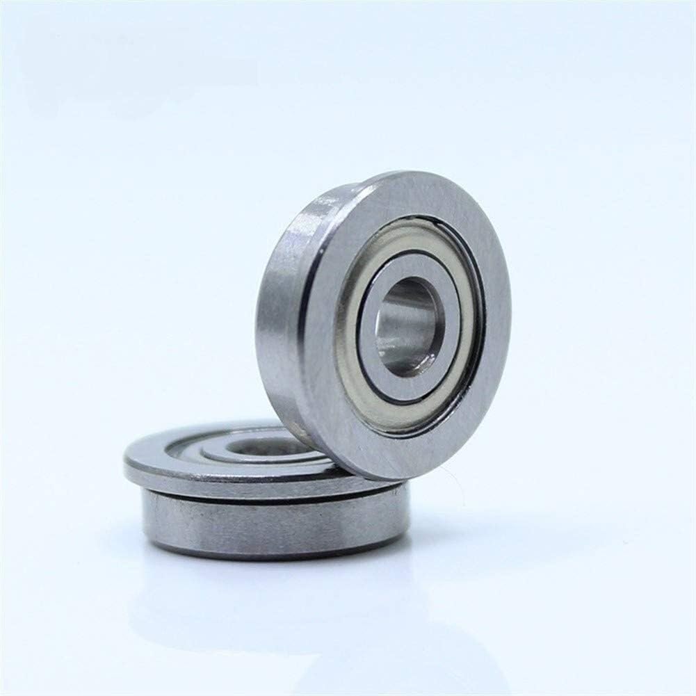 Rodamientos Sellados, TMP1105 Rodamientos de bolas con brida 10 piezas Rodamiento F604ZZ rígido ABEC-1 Tamaño 4x12x4 mm acero cromado