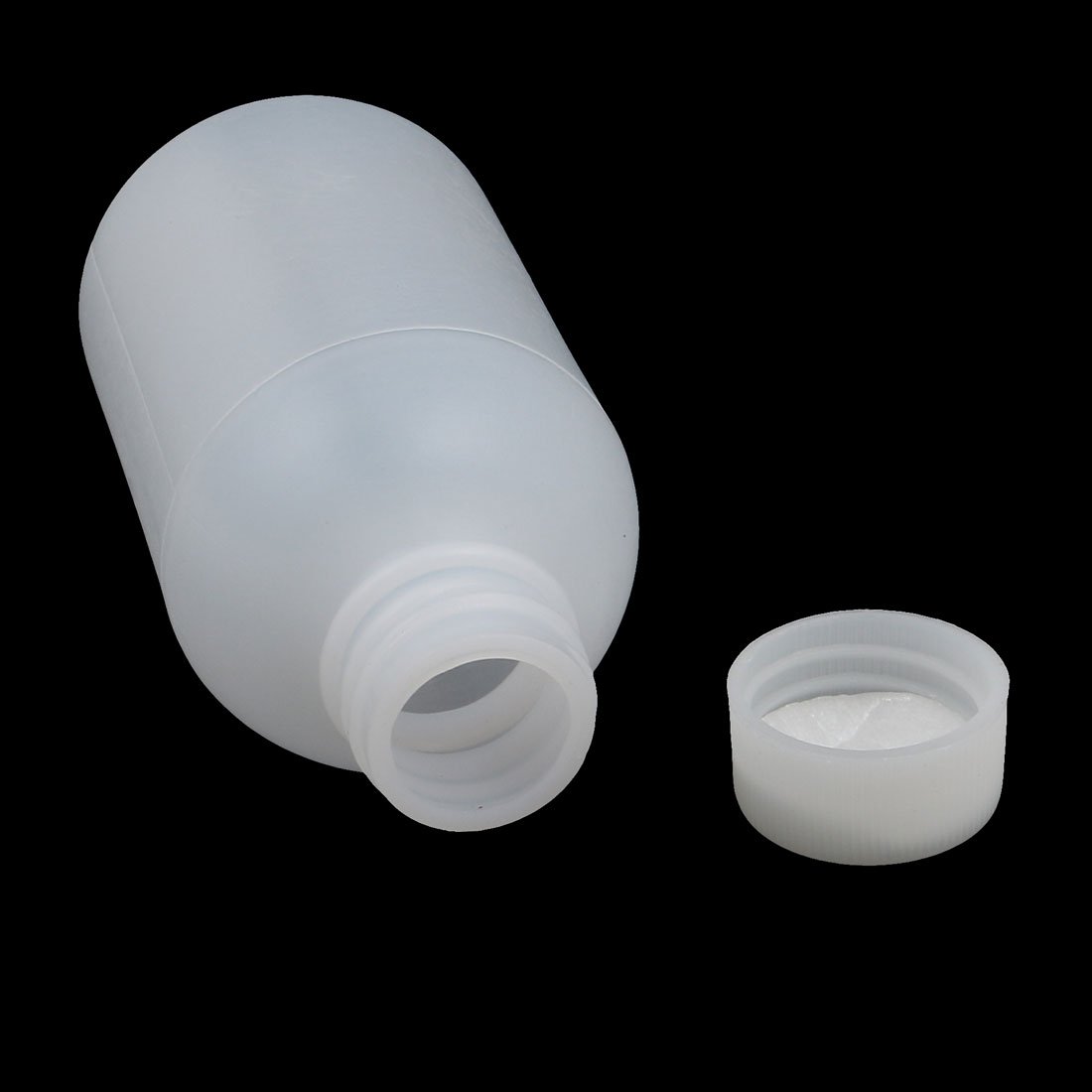 Aexit 60ml Plastic gauge Translucent Round Solid Powder Bottle Storage Container Jar