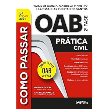 Capa do livro COMO PASSAR NA OAB 2ª FASE - PRATICA CIVIL - 5ª ED - 2021