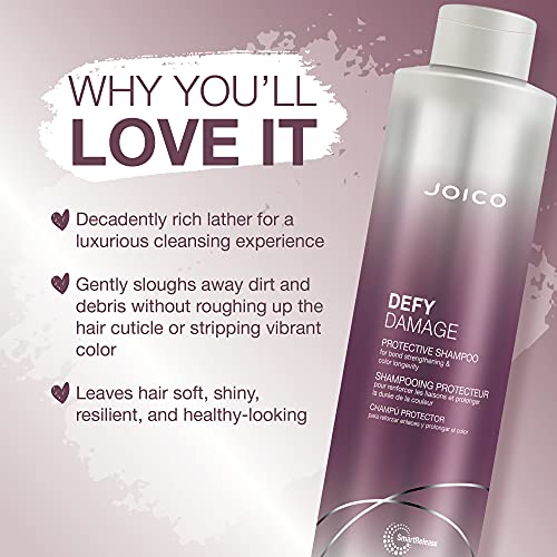 Defy Damage Protective Shampoo | For Color-Treated Hair | Strengthen Bonds & Preserve Hair Color | With Moringa Seed Oil & Arginine | 33.8 Fl Oz #TOP1