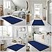 Smiry Memory Foam Bath Mat 24x16, Extra Soft and Absorbent Bathroom Mats, Non Slip Washable Carpet for Floor, Shower and Tub, Navy Blue