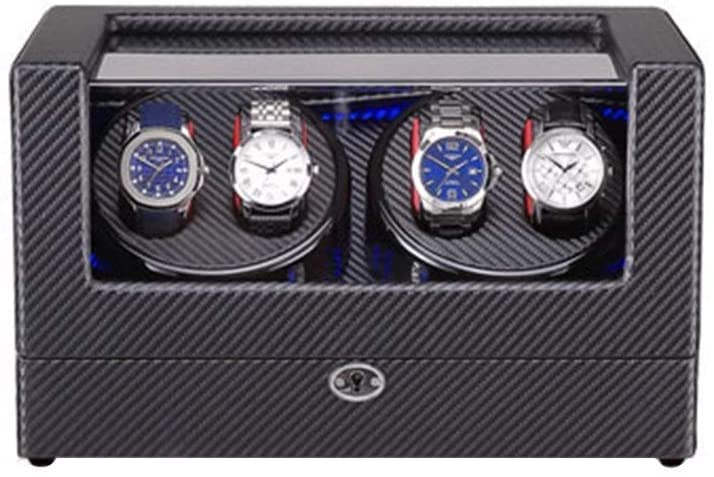 Caja enrolladora de reloj automático con 4 modos de rotación ajustables