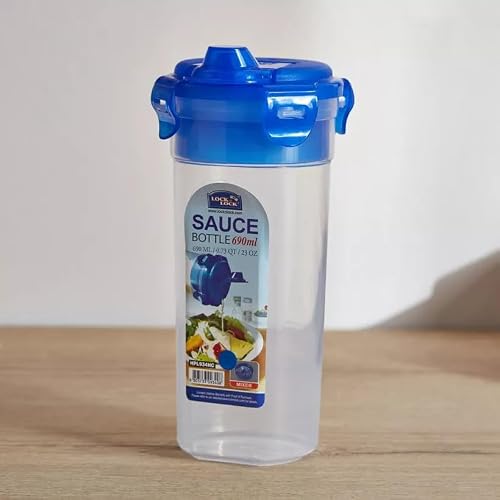 Foto von LocknLock PP Classic Shaker für Sauce, Öl und Salatdressing, 690 ml, Ø 101 x 205 mm, 100 % luft- und wasserdicht, Cleveres Verschluss-System, Mixer, Schüttelbecher für Dressing
